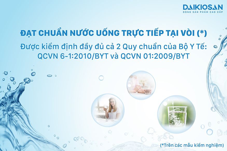 Daikiosan DSW-32010H đạt chuẩn nước uống trực tiếp